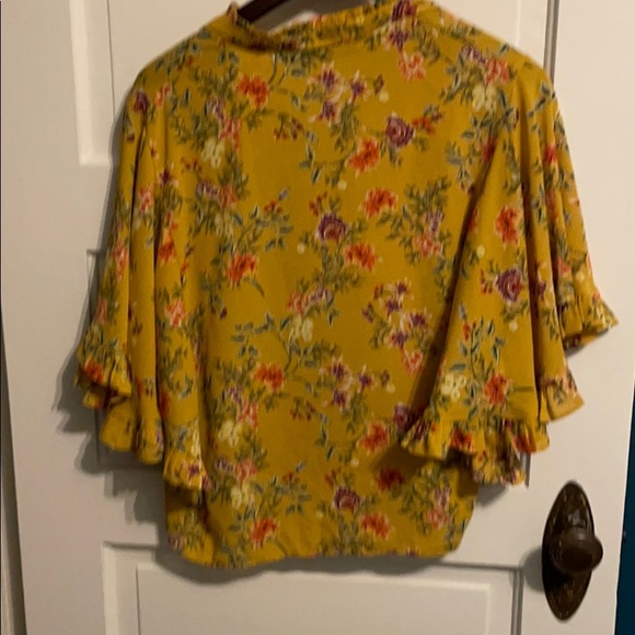 Zara Lightweight Top with Flowing Ruffled Sleeves - Picture 2 of 2